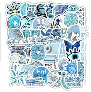 50 Stickers | 2 inch | Matte Finish | Blue | Brand New